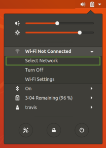Linux network menu